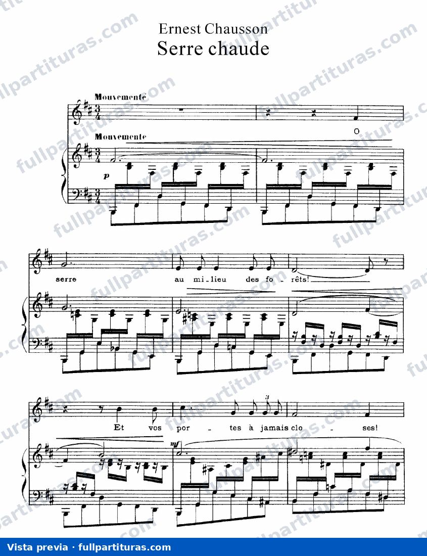 Serres chaudes, Op.24 — preview