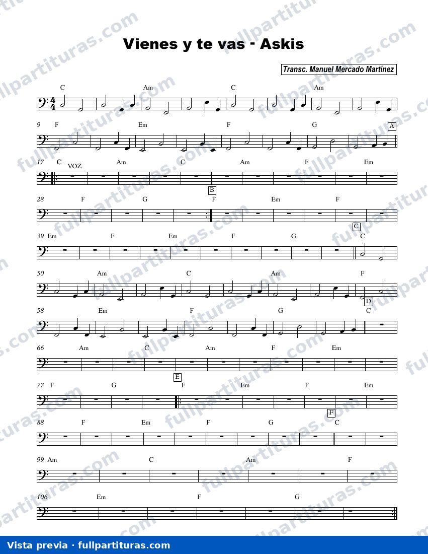 Vienes y te vas — preview