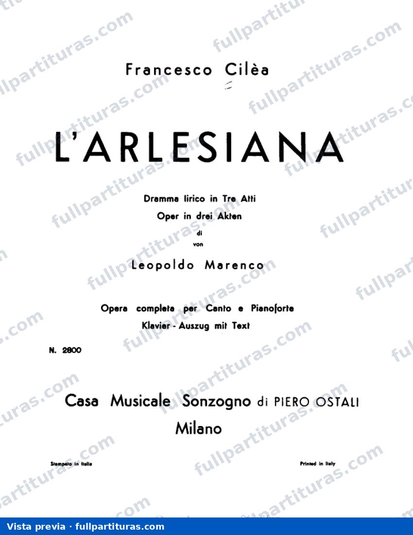 L'arlesiana: Acto 1Âº — preview