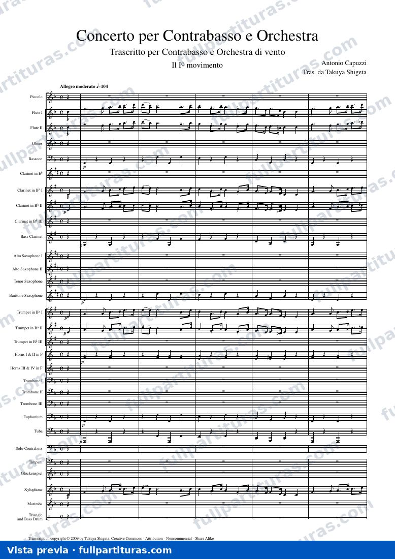 Passione Amorosa: Concierto para contrabajo y orquesta — preview