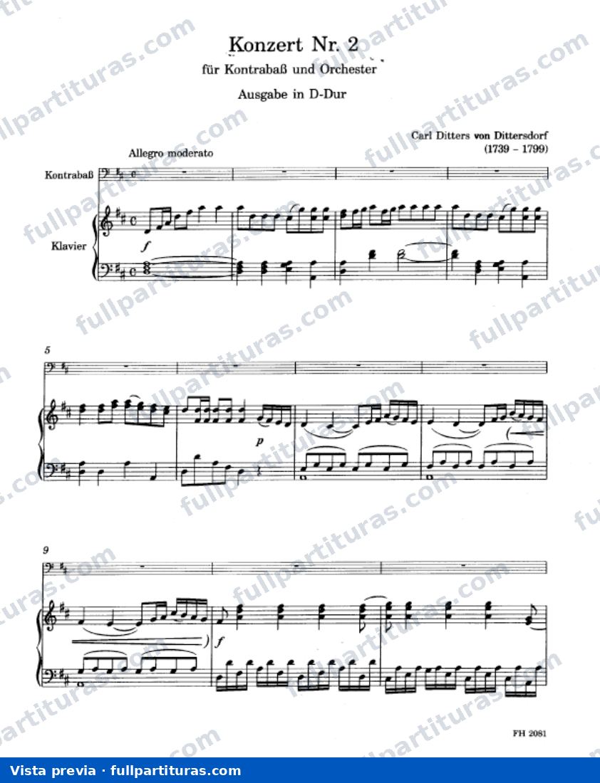 Concierto Nº 2 en Re para contrabajo — preview