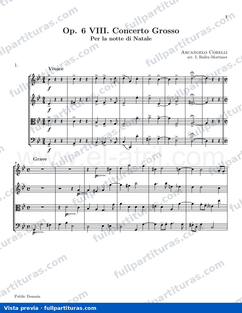 Concerto Grosso per la Notte di Natale Op. 6 Nº 8 — preview