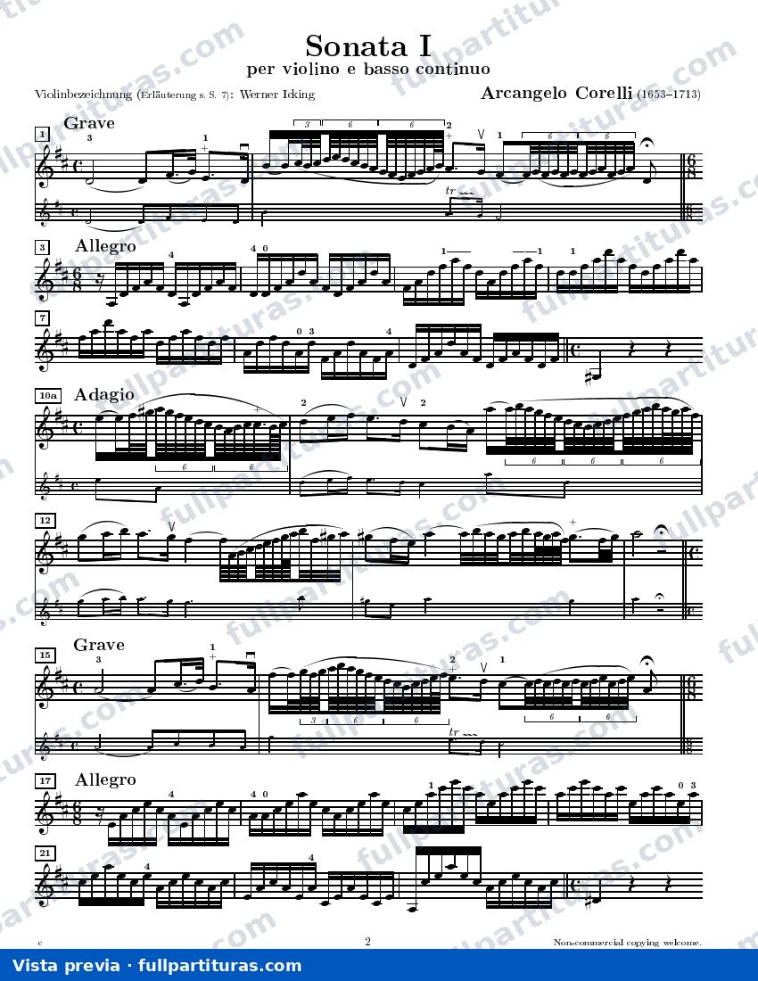 5 Sonatas para Violín y Bajo Continuo Op 6 — preview