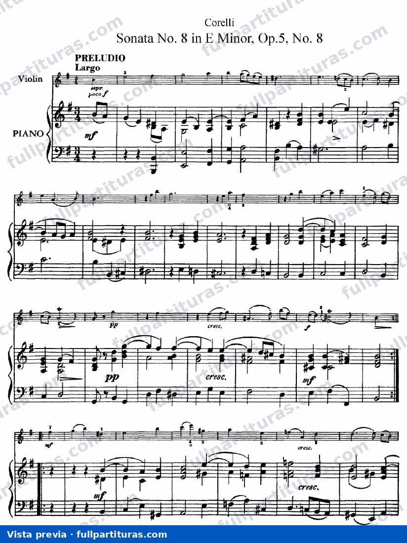 Sonata 8 op 5, Violin y Piano — preview