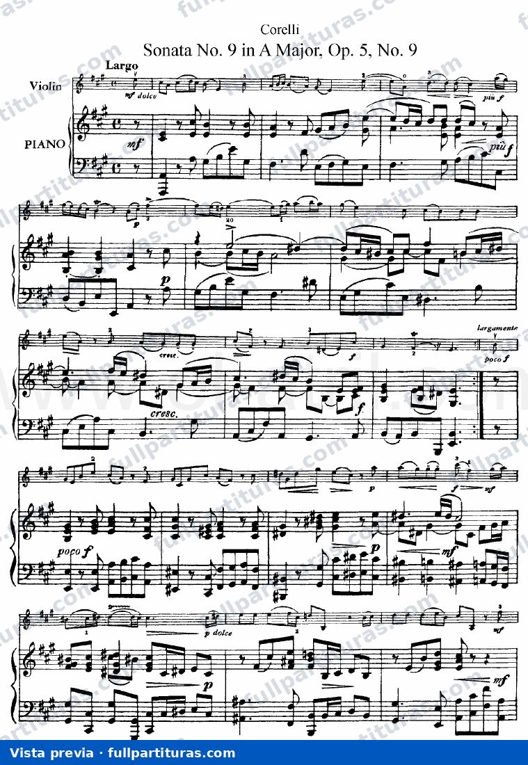 Sonata 9 op 5, Violin y Piano — preview