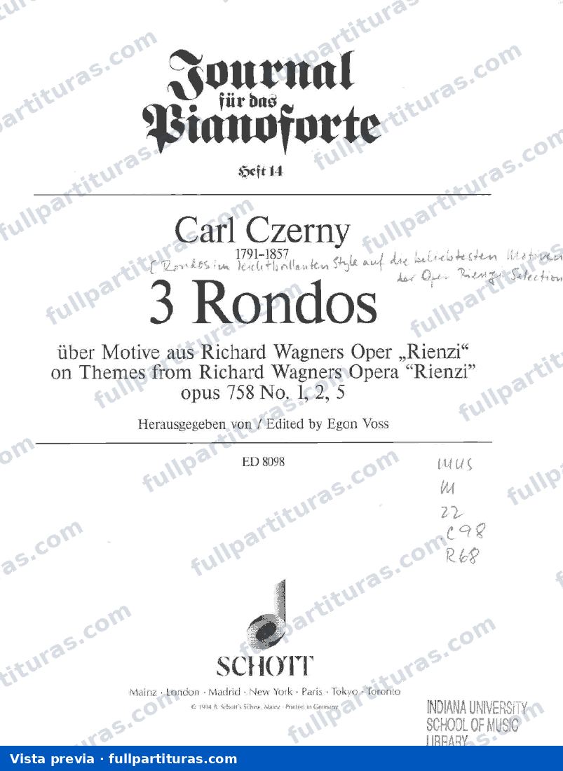 Czerny-Wagner 3 Rondos — preview