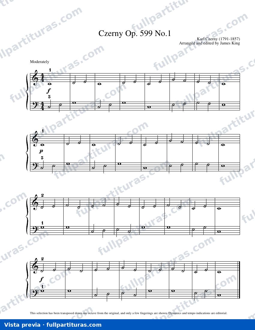 Estudio nº 1 Op. 599 — preview