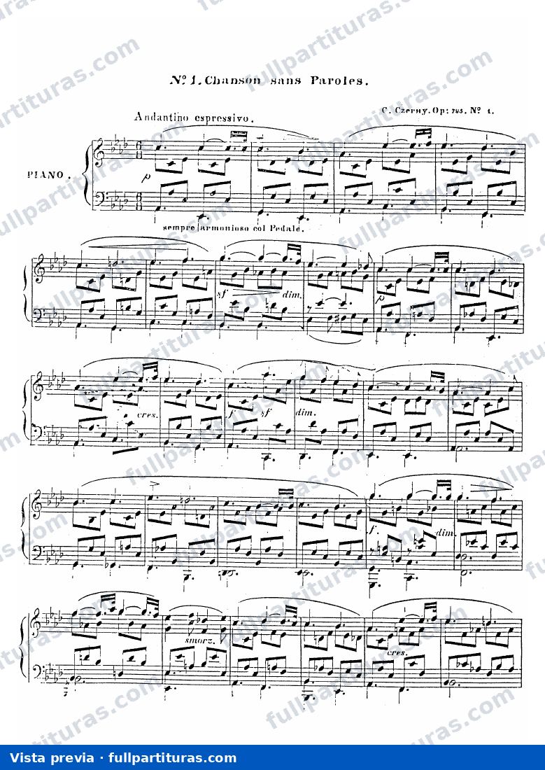 Canción sin palabras nº 1, Op. 795 — preview