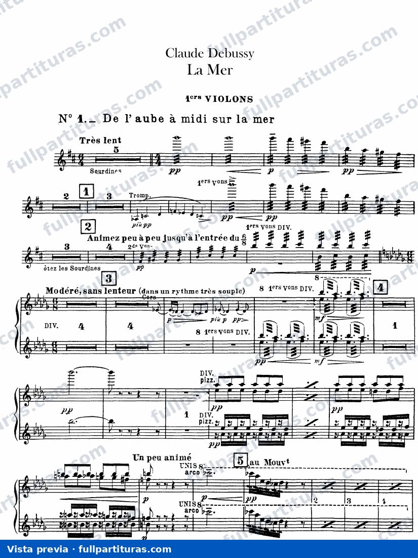 Nocturnes: Violín 1 — preview