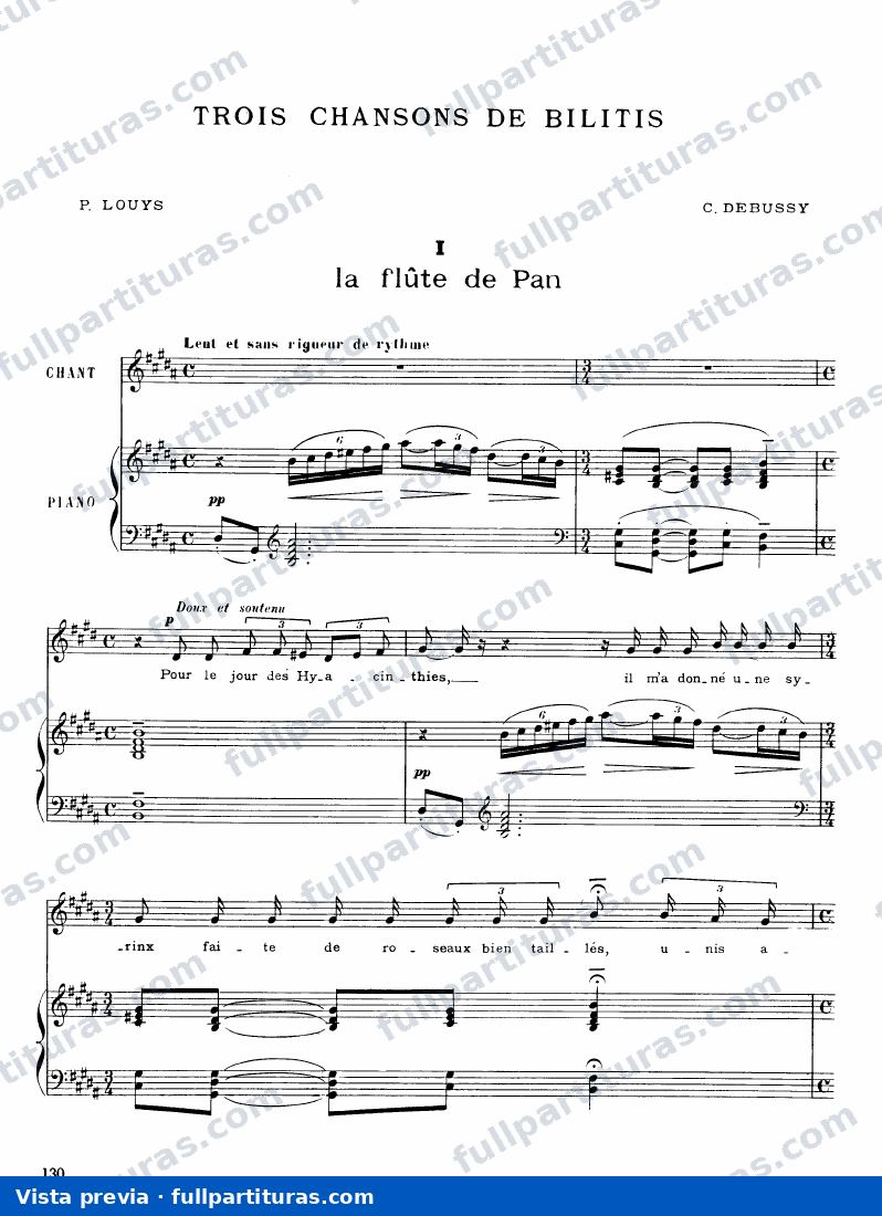 Trois Chansons de Bilitis — preview