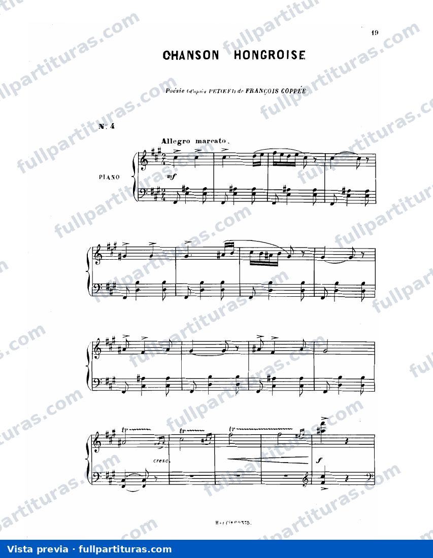 Chanson hongroise — preview
