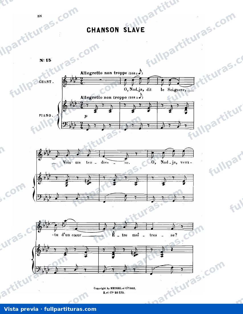 Chanson slave — preview