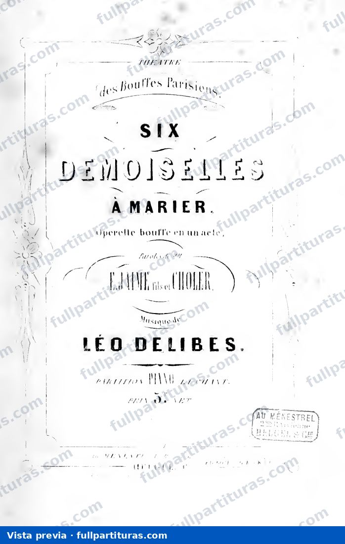 CoppÃ©lia: Six demoiselles Ã marier — preview