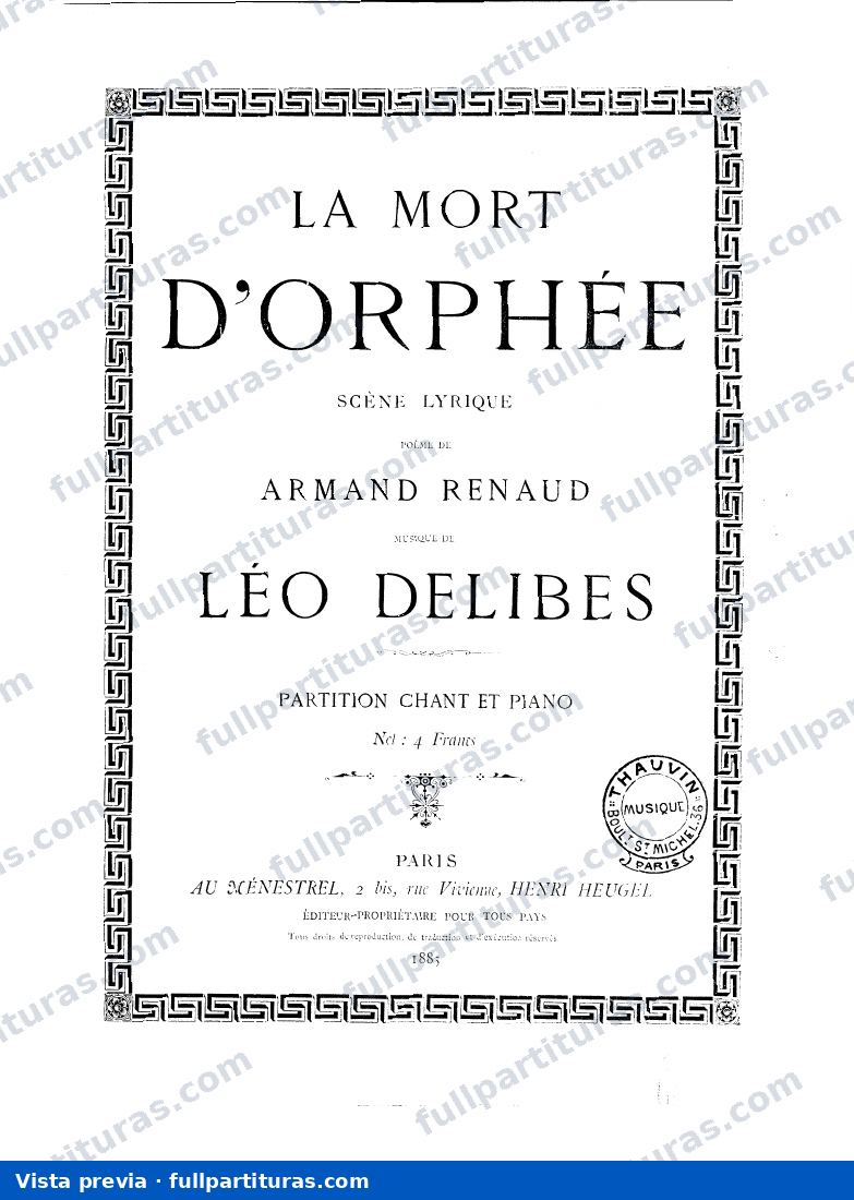 La mort d'OrphÃ©e — preview