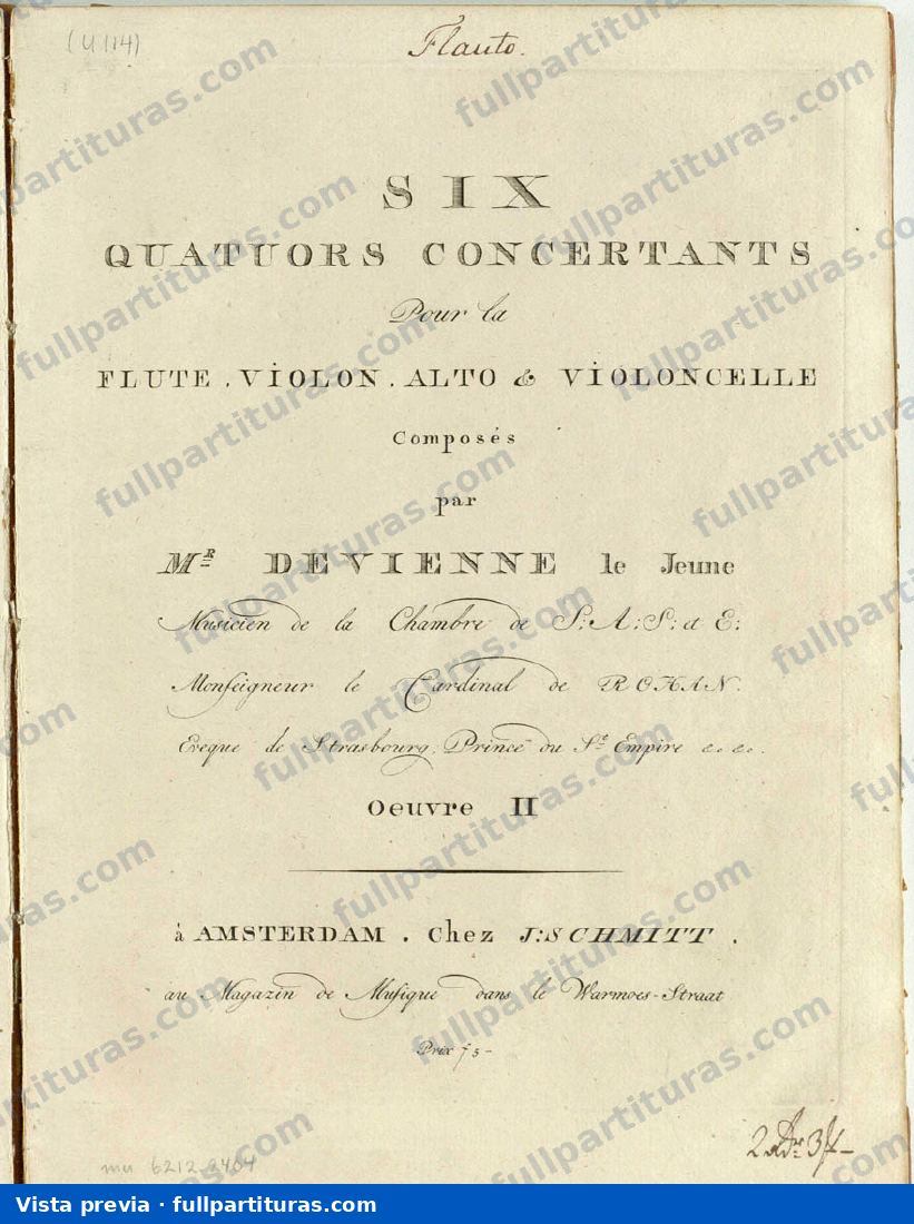 6 Cuarteto de flautas, Op.2 — Vorschau
