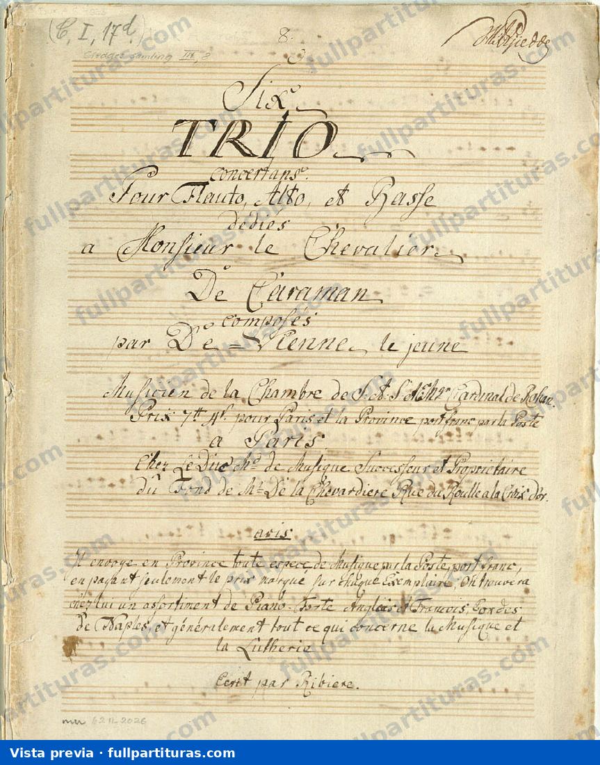 6 Trios para flauta, Viola y Cello — Vorschau