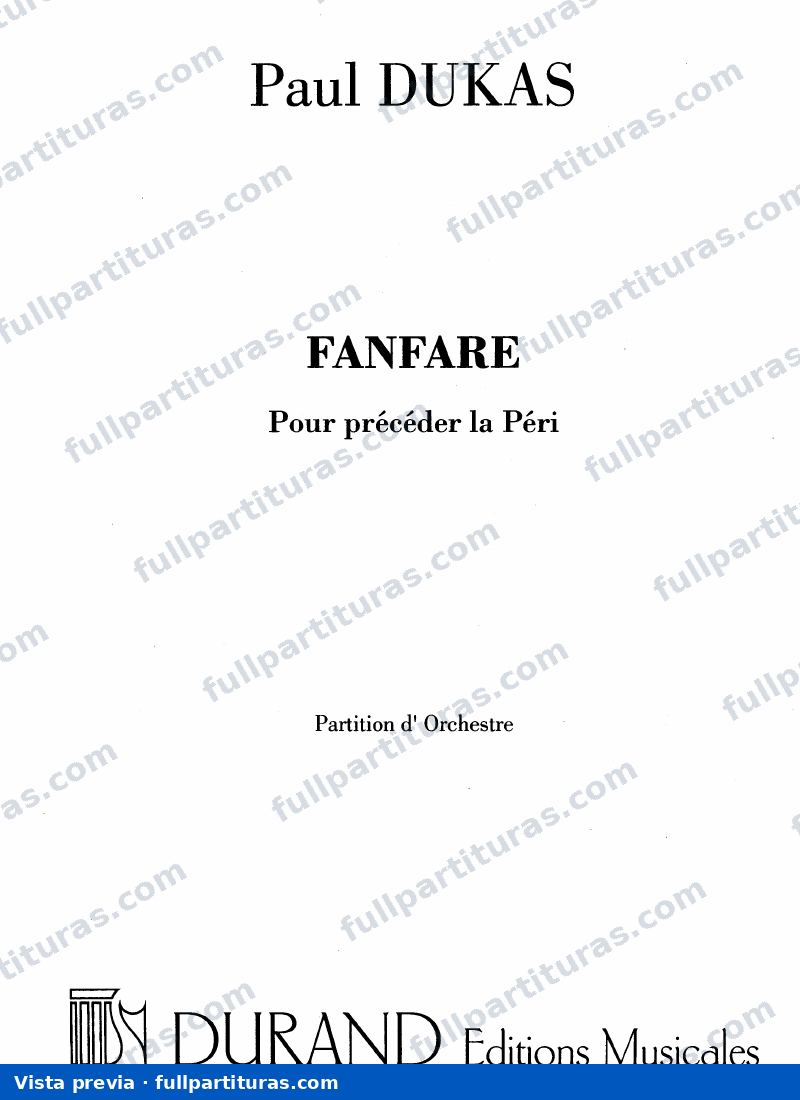 Ariane et Barbe-bleue: Fanfare Pour Précéder La Péri — Vorschau
