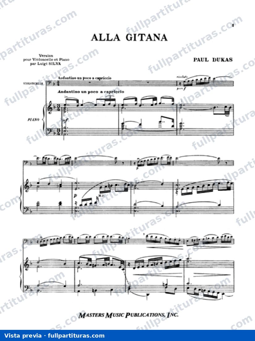 Alla Gitana: Para Piano y Violonchello — Vorschau
