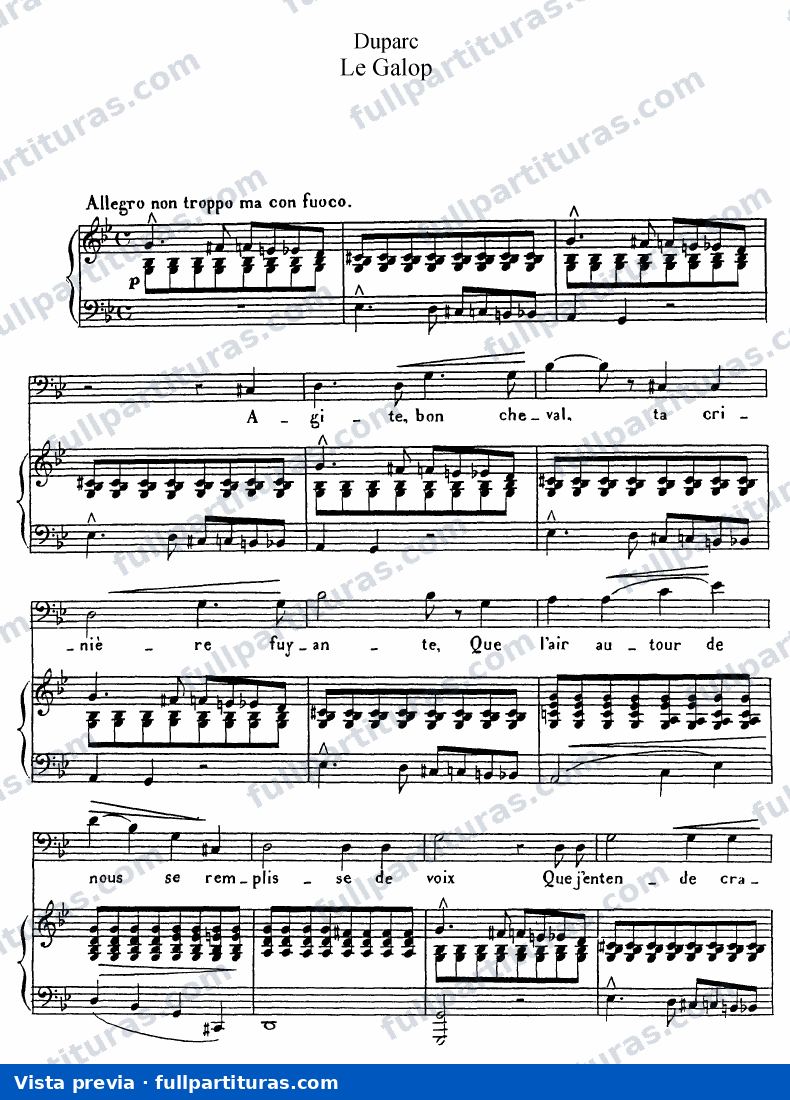 Le galop — Vorschau