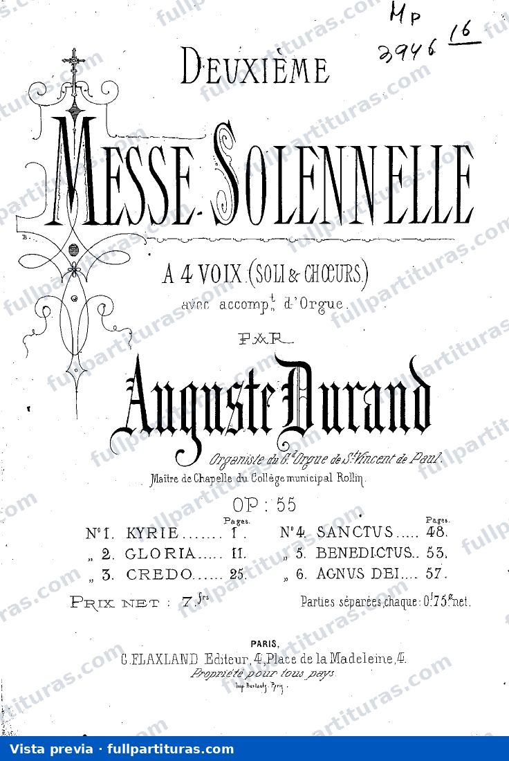 Messe solennelle No.2, Op.55 — Vorschau