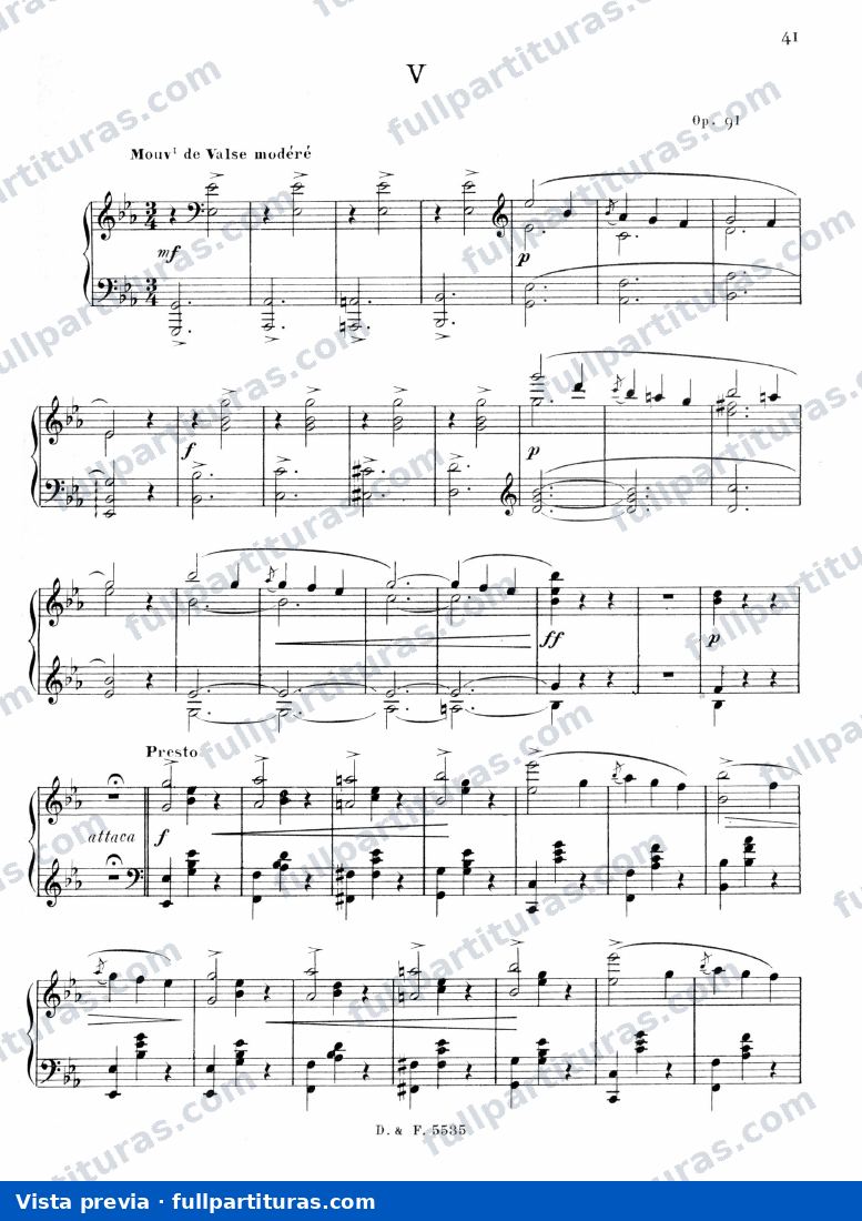 Valse No.5, Op.91 — Vorschau
