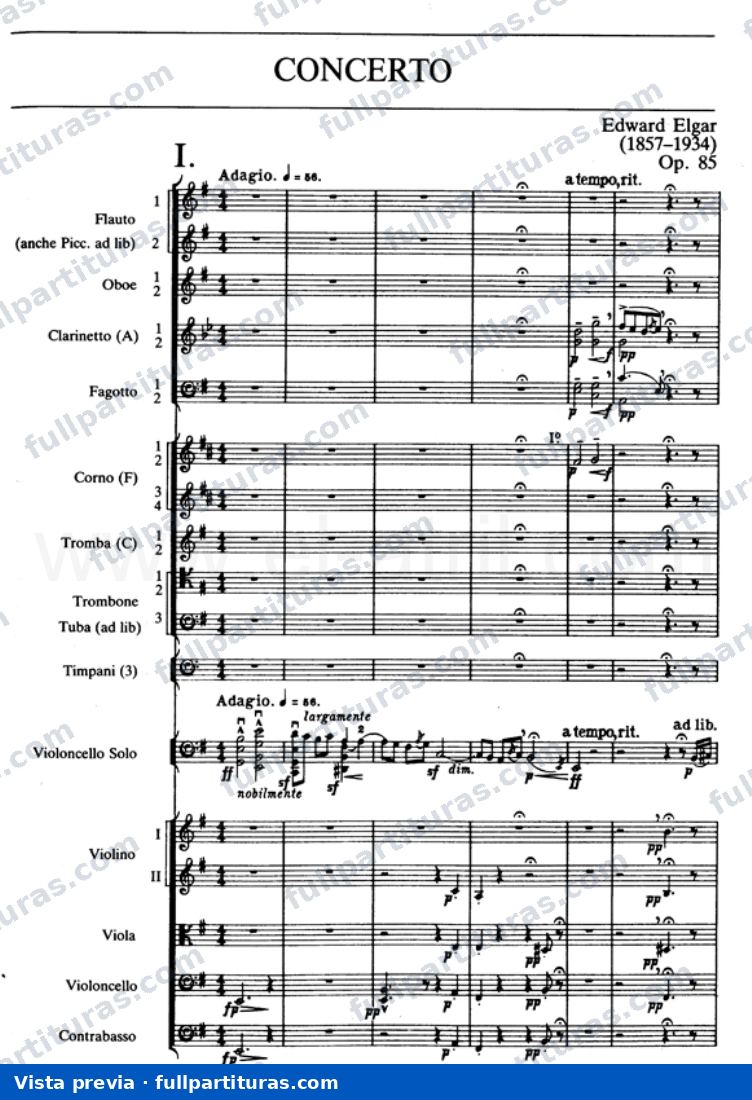 Concierto para Cello en Em Op.85 — Vorschau