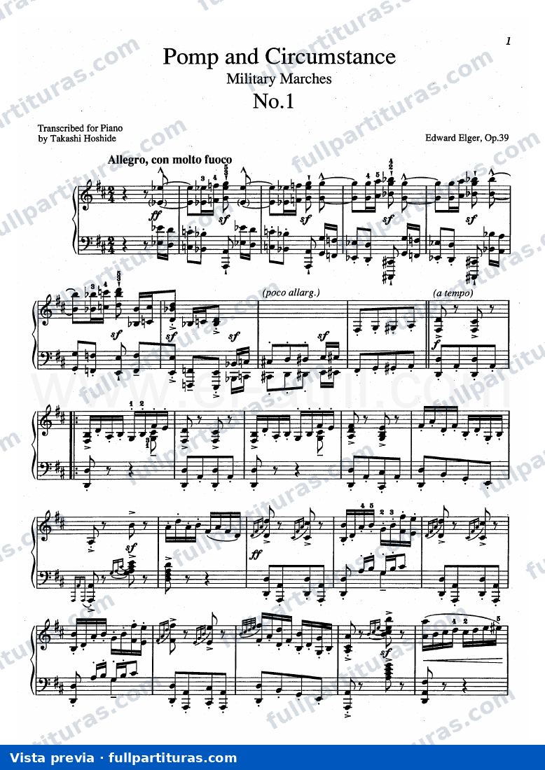 Pompa y Circunstancia Op. 36 Marcha Nº 1 — Vorschau