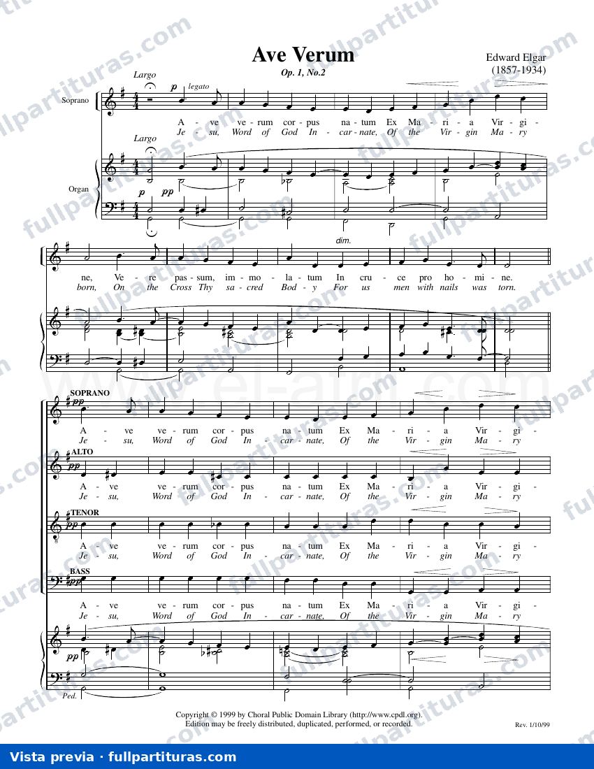 Ave Verum Op.1 Nº2 — Vorschau