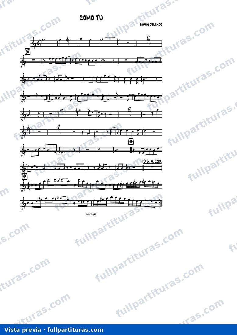 Como tú (Saxofón Alto) — vista previa