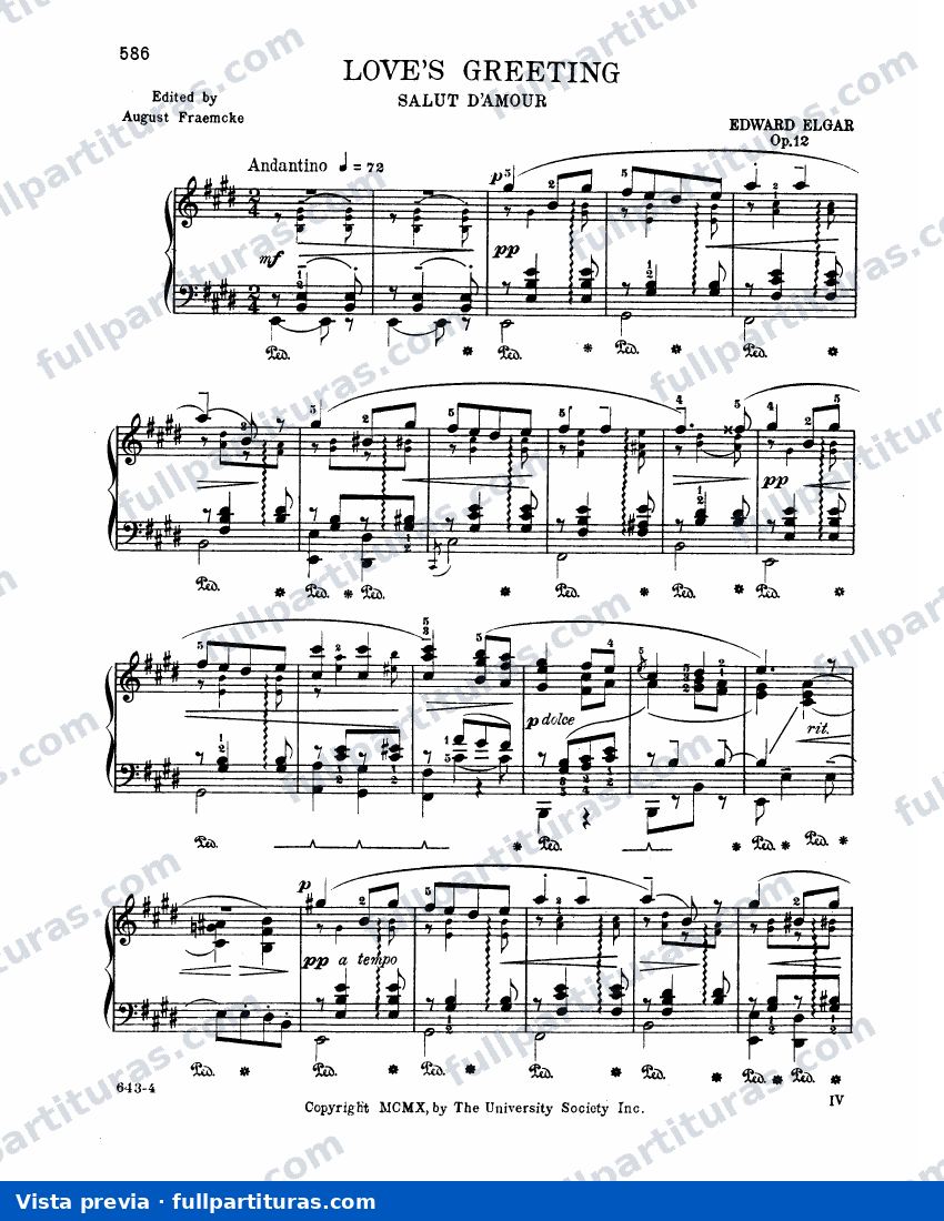 Salut d'amour Op.12 — preview