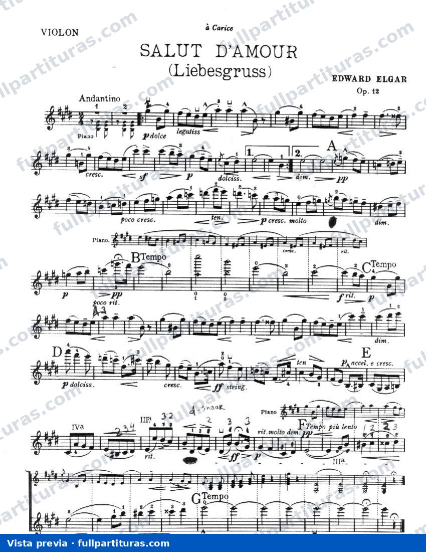 Salut d'amour Op.12 (2) — preview