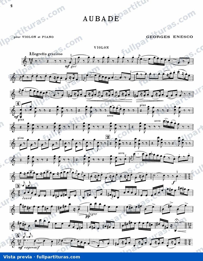 Transcripción para violín y piano — preview