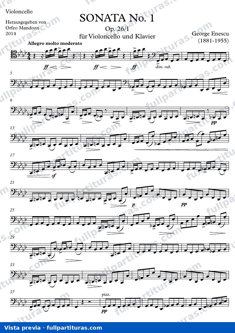 Cello Sonata, Op.26 No.1 — preview