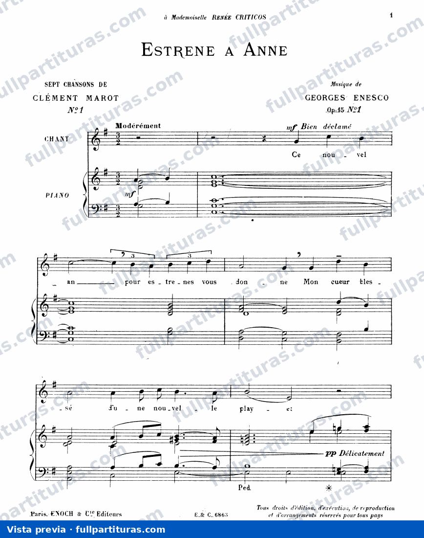 7 Chansons de Clément Marot, Op.15 — vista previa