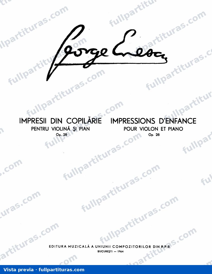 Impressions d'enfance, Op.28 — preview
