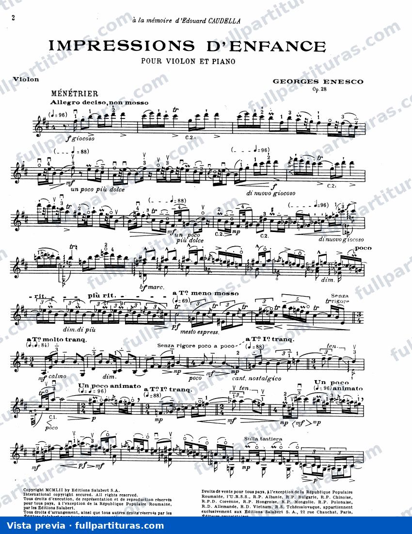 Parte del violín — preview