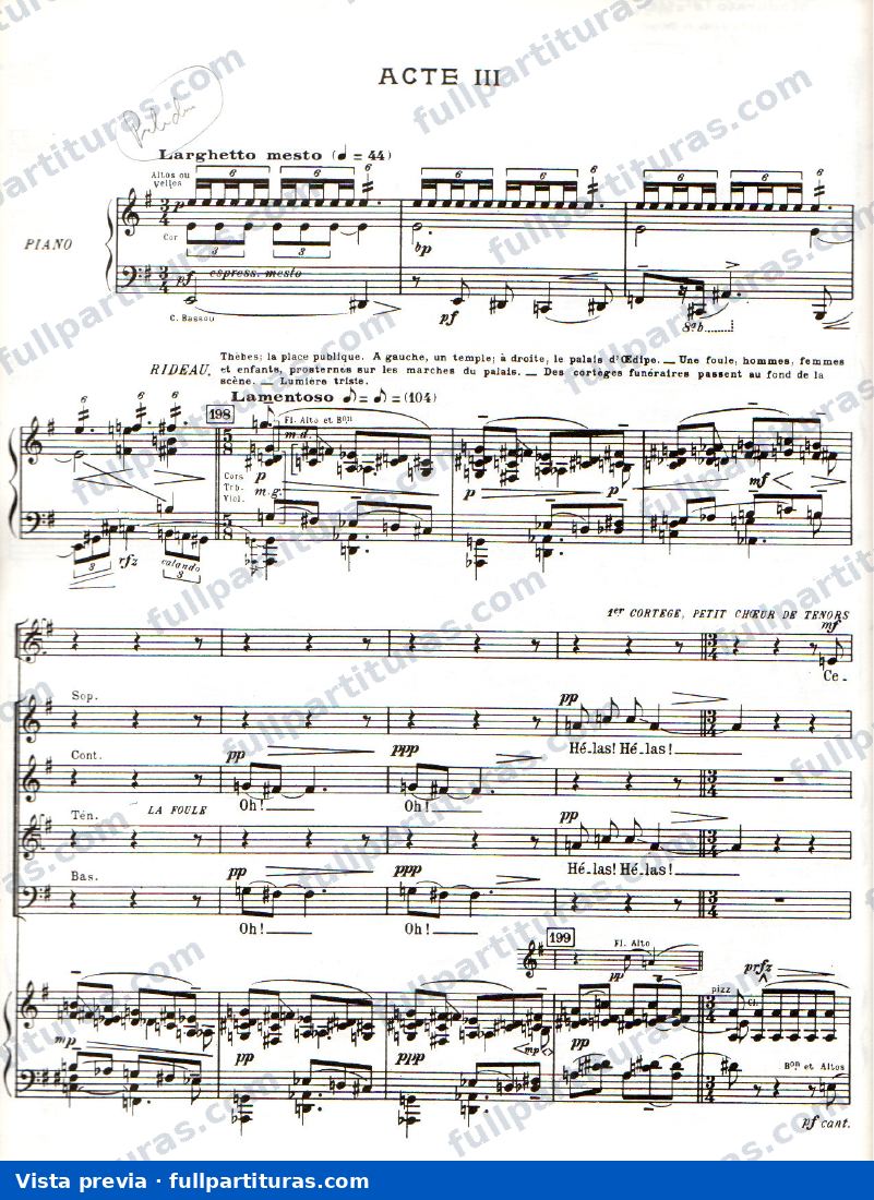 Oedipe, Op.23: Acto 3 — vista previa