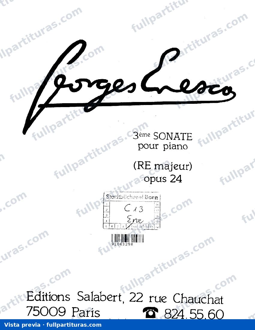 Oedipe, Op.23: Piano Sonata Op.24 No.3 — preview