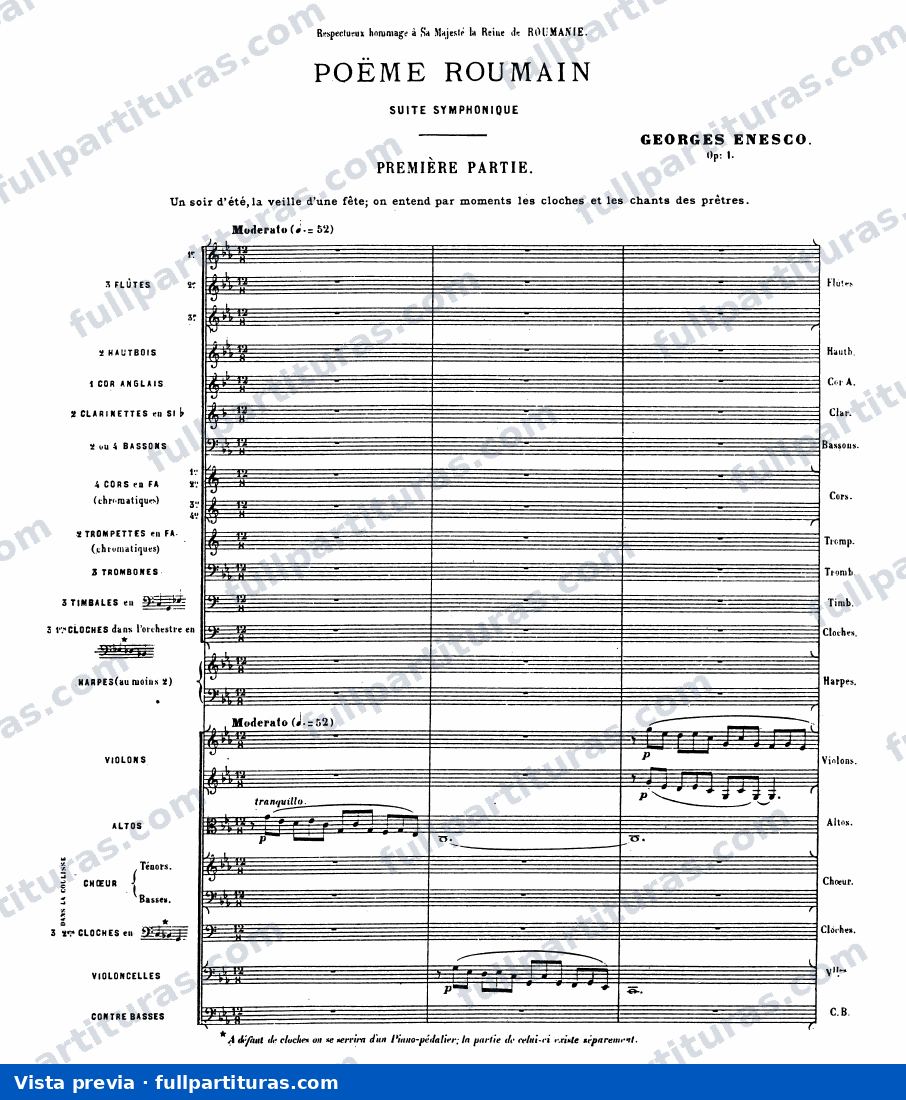 Oedipe, Op.23: Poème Roumain, Op.1 — preview