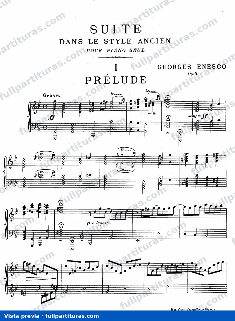 Suite No.1 for Piano, Op.3 — vista previa