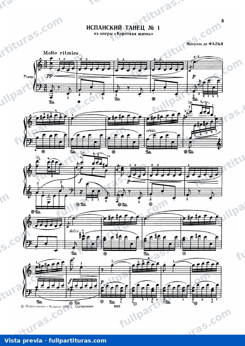 La vida breve (piano) — preview
