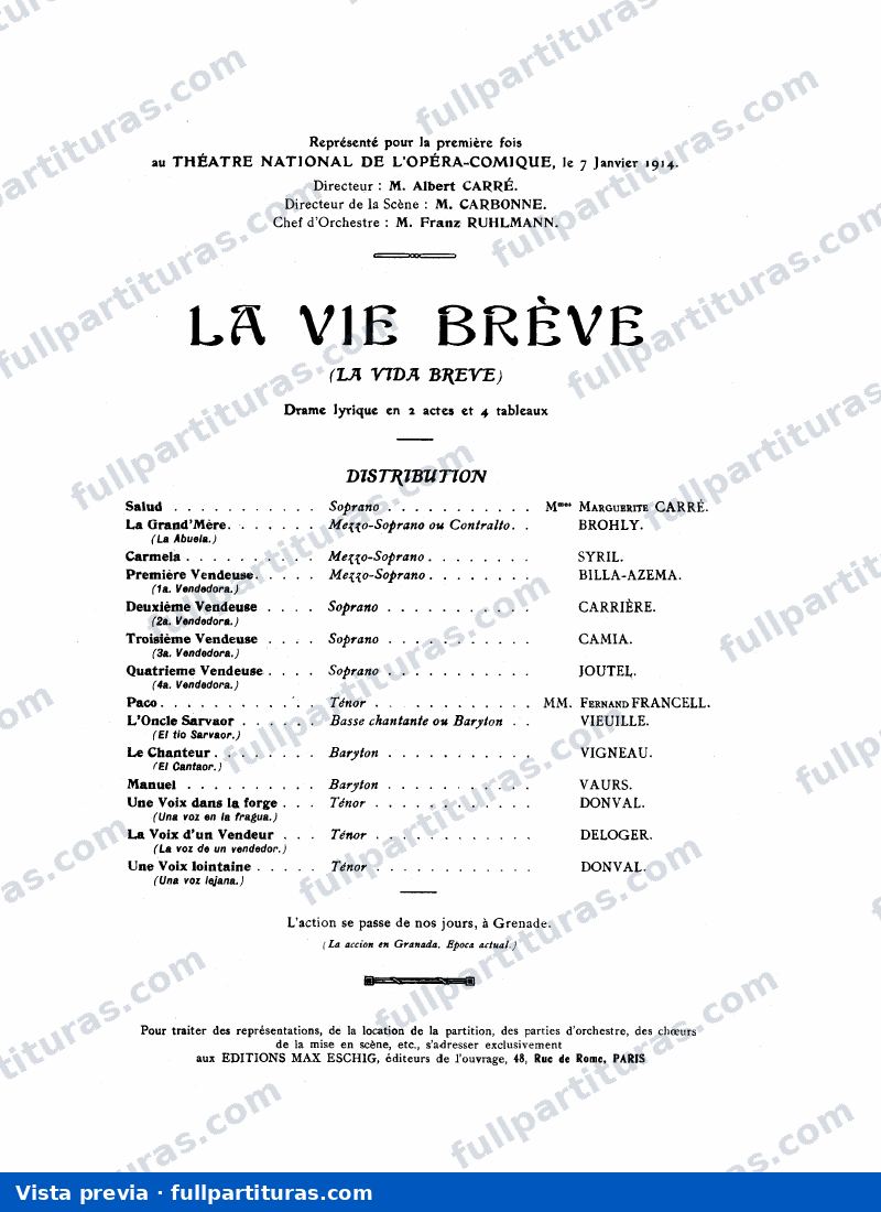La vida breve (2) — preview