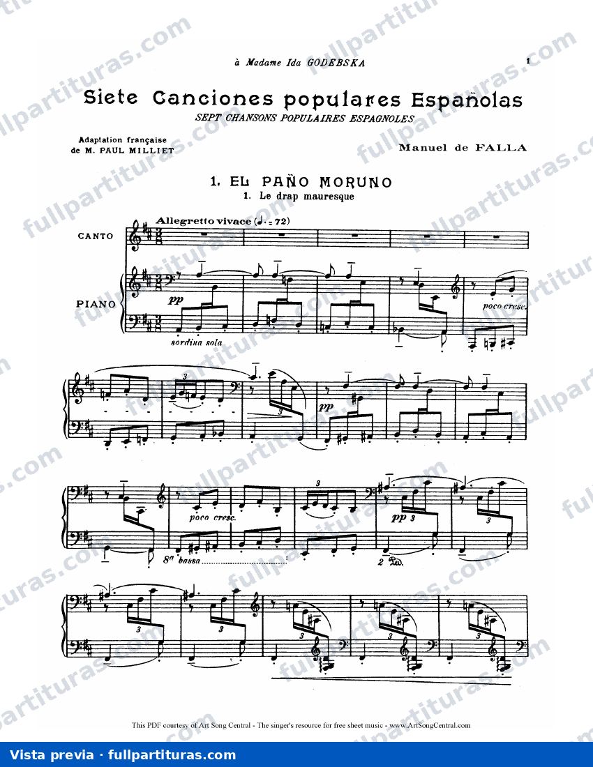 7 Canciones populares Españolas — preview