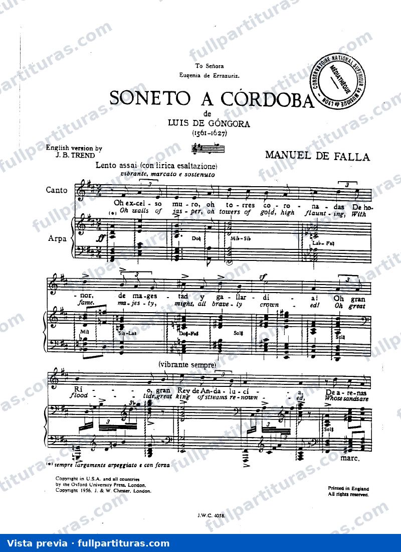 Soneto a Cordoba — preview