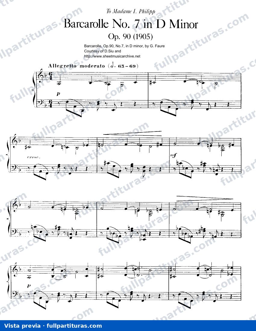 Barcarolle No.7, Op.90 — preview