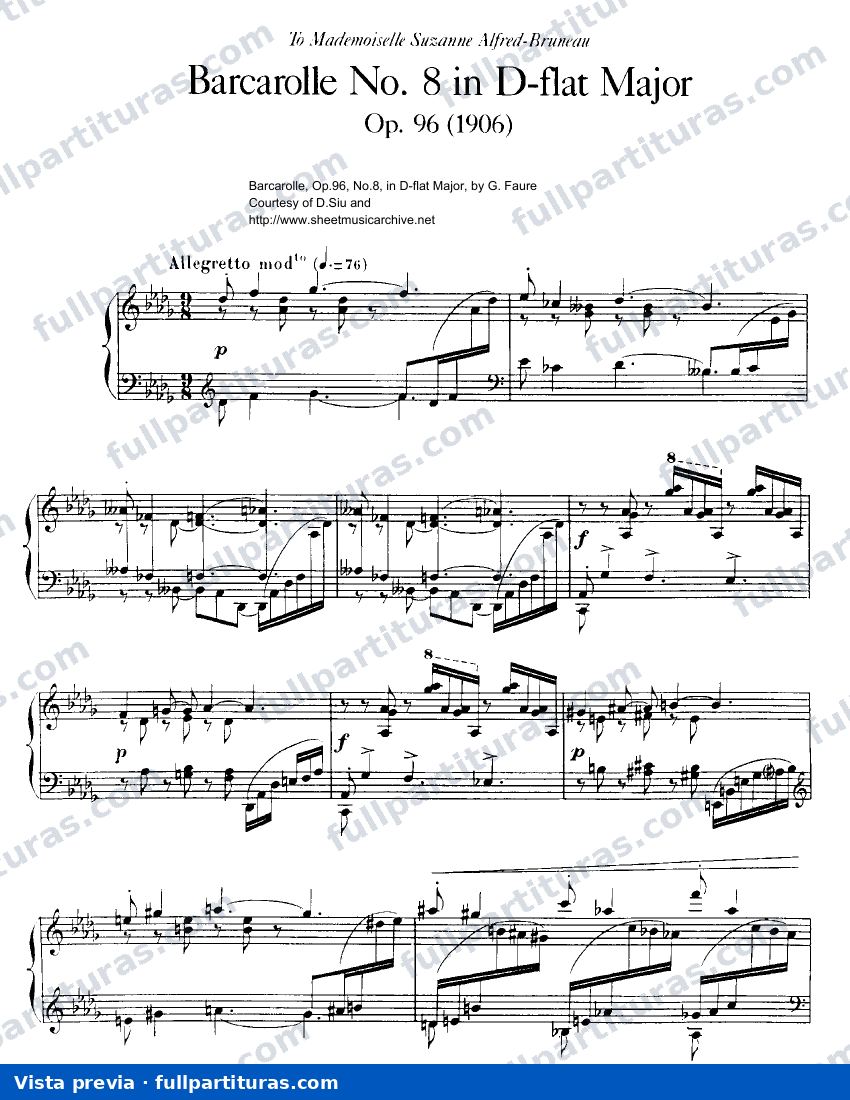 Barcarolle No.8, Op.96 — preview