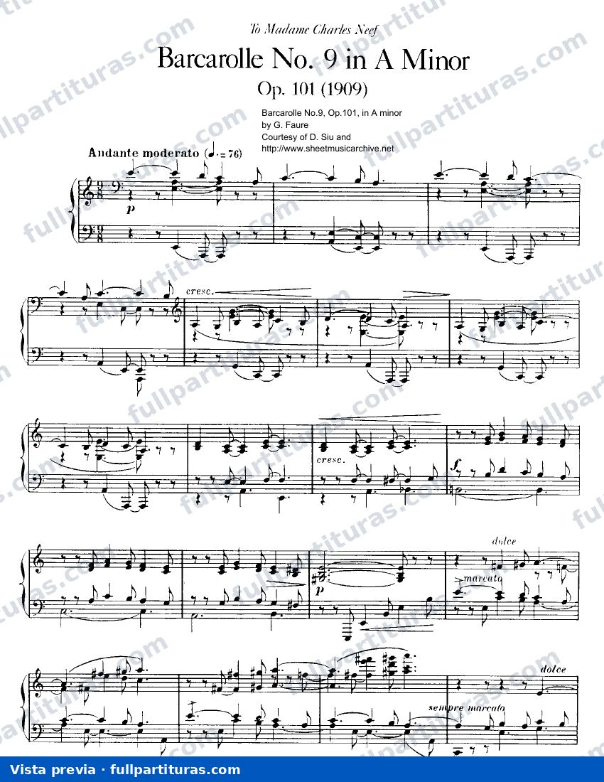 Barcarolle No.9, Op.101 — preview