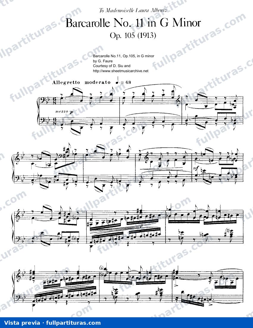 Barcarolle No.11, Op.105 — preview