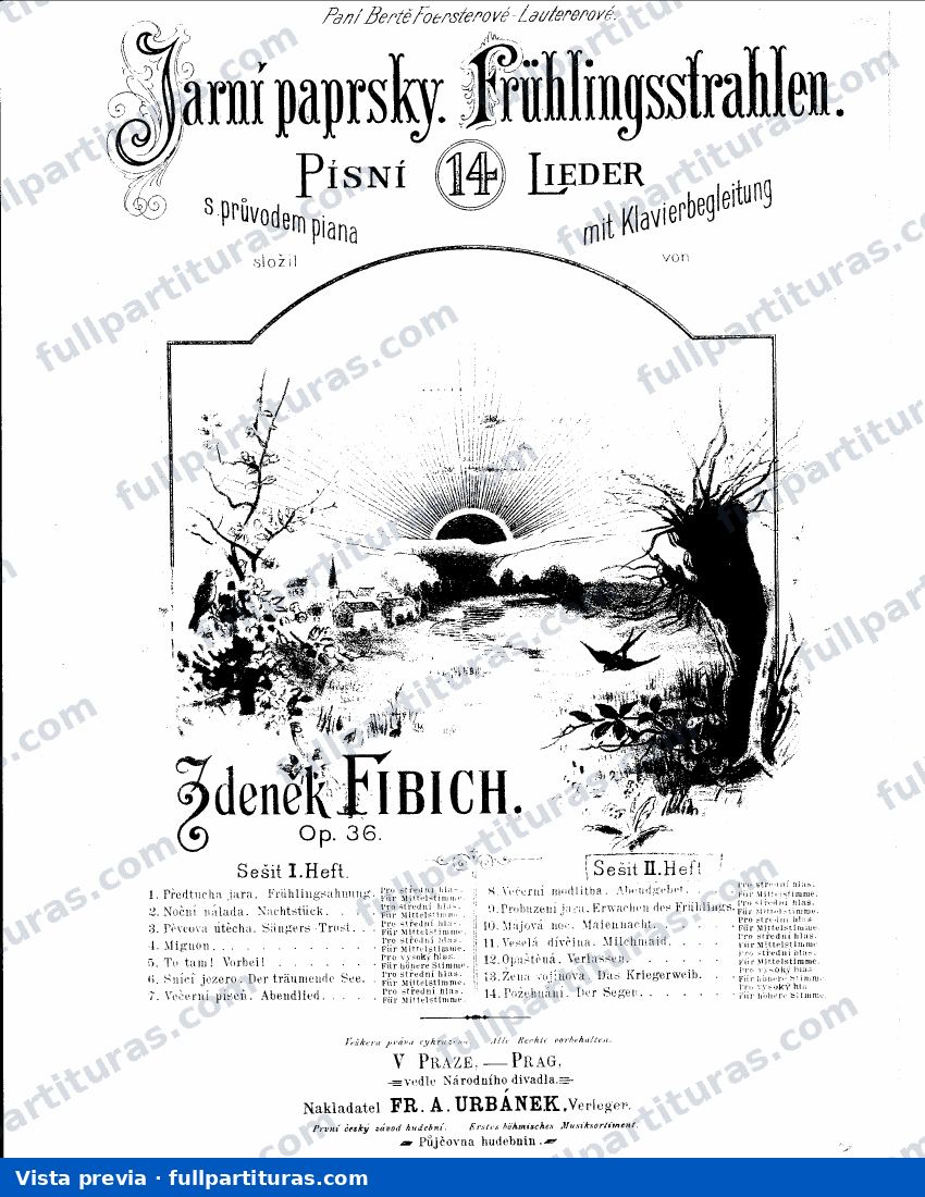 Jarní paprsky, Op.36: Libro 1 — preview