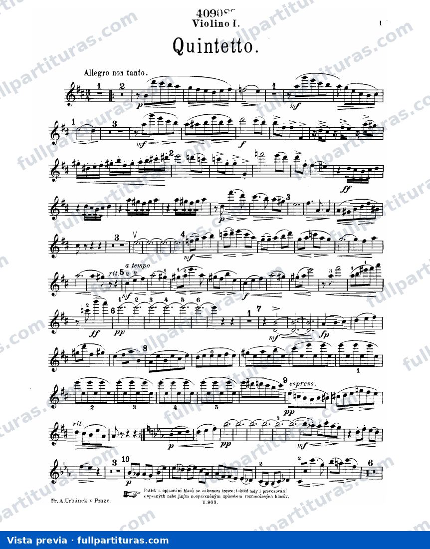 Quinteto, Op.42: Violín — preview